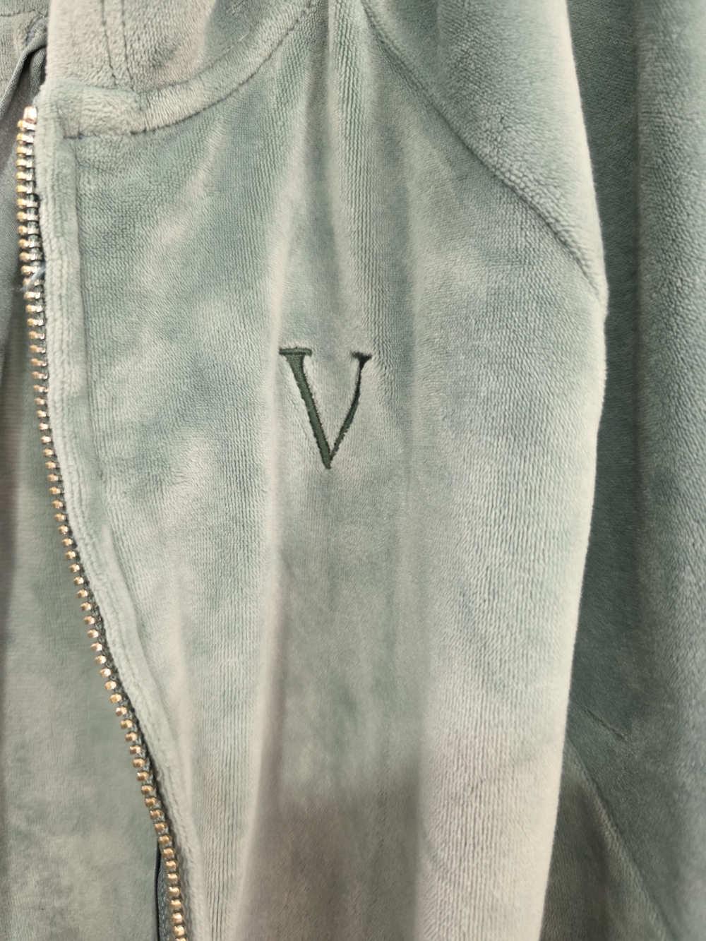 Victoria's Secret Velour Hoodie and Jogger Track Suit Set - Sage Lounge Wear - Picture 3 of 9
